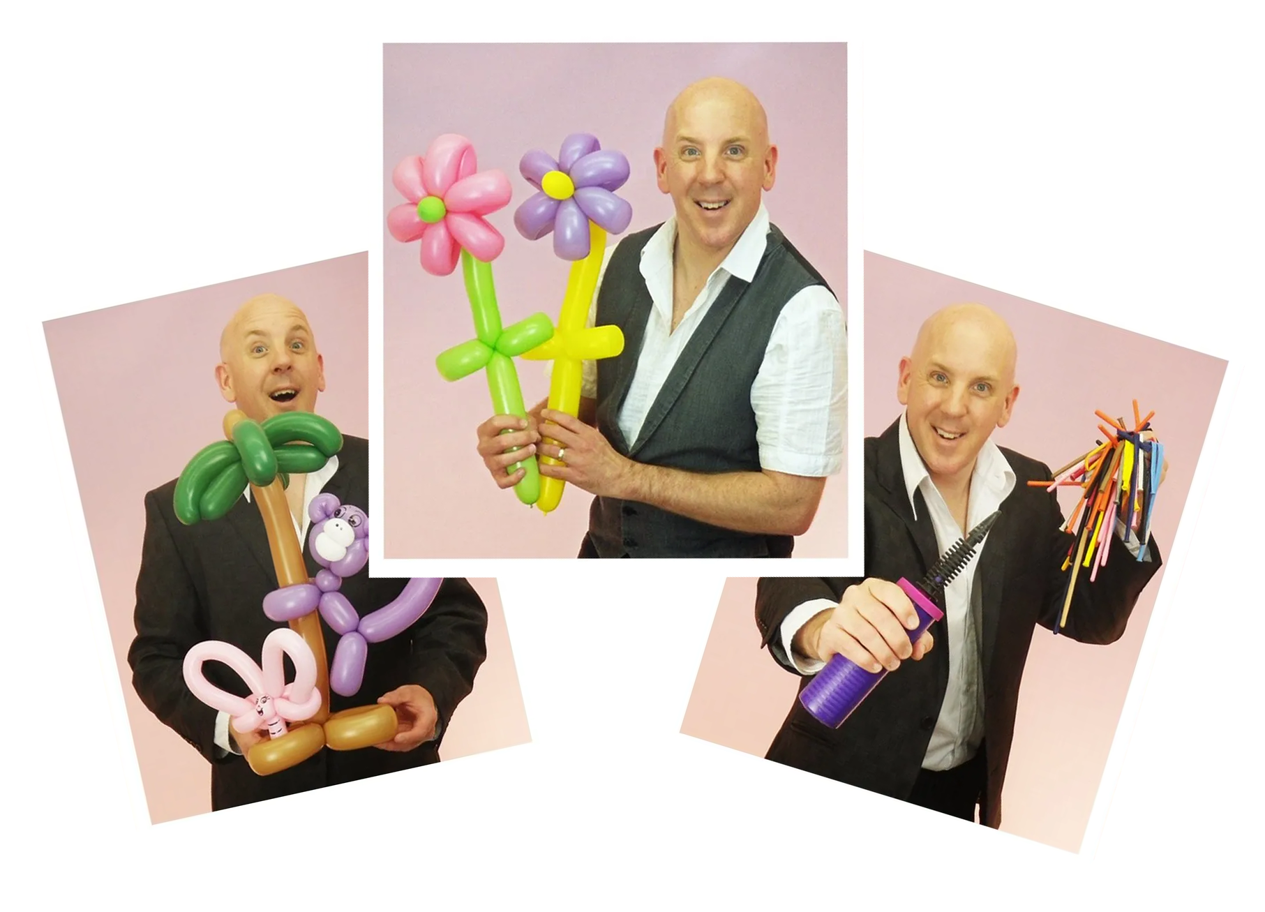 Steve Balloon Twisting Collage